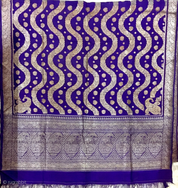 Vintage Pitambari sari from Benaras city of Uttar Pradesh India used by the Indian royal family's for special events in there families the sari is in mint condition ready to wear . 