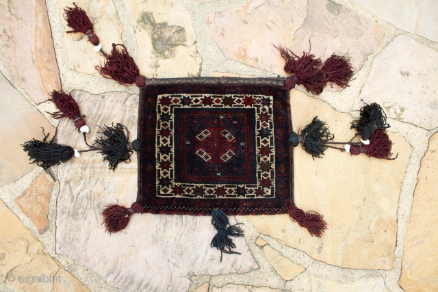 This is a Baluch double sided Chanteh woven during the beginning if the 20th Century circa 1900-1920.  ITs in perfect full pile condition with its original tassels and is made using  ...