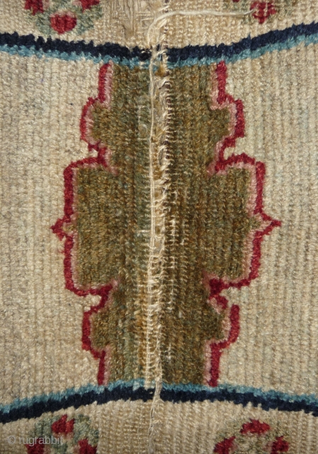 ancient tibetan saddle rug with wonderfull natural colours , material, design and  original riding wear. tibet, first half 19th century. 130x 63cm          