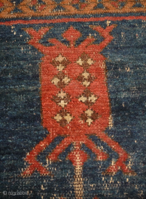 central asian khirgiz main carpet, single wefted, 19th century. unwashed.                       