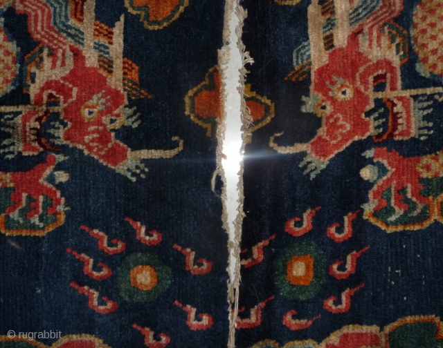 a powerful tibetan saddle rug.                            