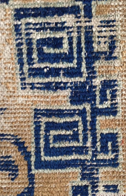 an early ningxia fragment from the kangxi era, late 17th century with an attrativ design. the direction s change of the swastika in the horizontal border should show the middle of the  ...