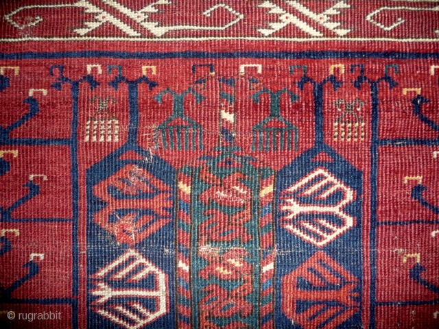 early central asian ensi with  interesting design features 138 x168cm.                      