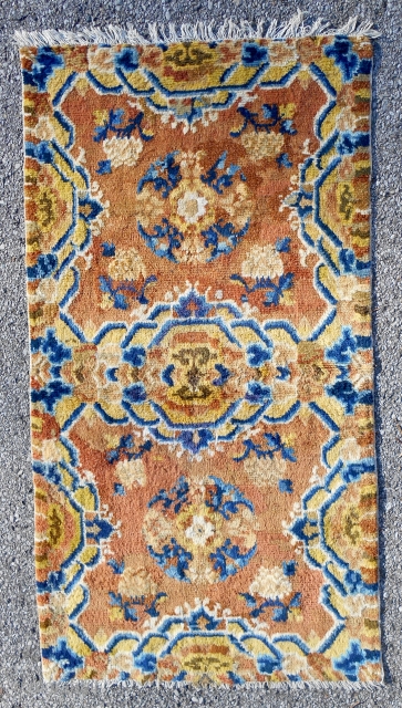 Antique Chinese Ningxia small rug. (29" x 55") Excellent condition.                       