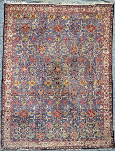 Tetex carpet, southern Germany 1920-1930. Caucasian design. A few minor moth holes, but generally in good shape. 398cmx300               