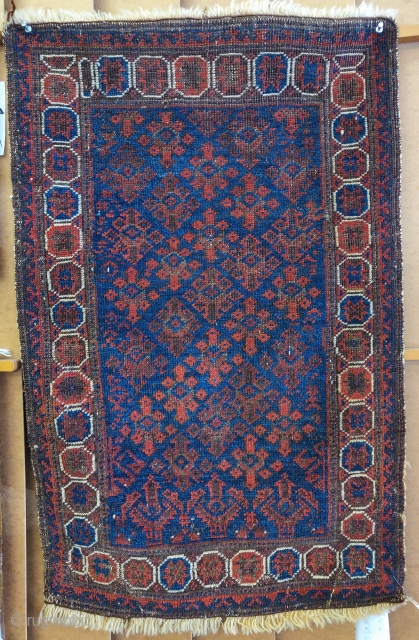 Baluch balisht with polychromatic blue, western Afghanistan, late 19th century                       