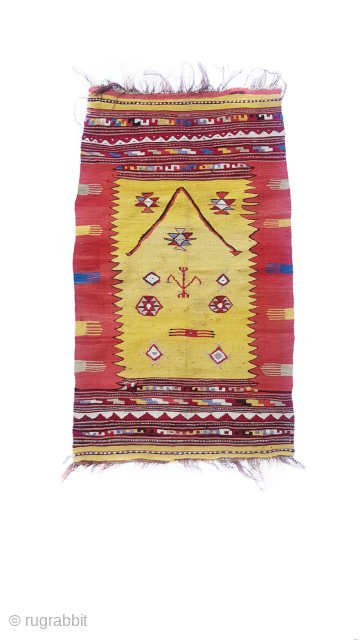 Late 19c. Manastir kilim in prayer design                          