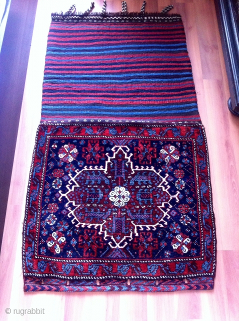 An old Luri bag in perfect never used condition. 72/70 cm plus 60 cm Kilim.                  