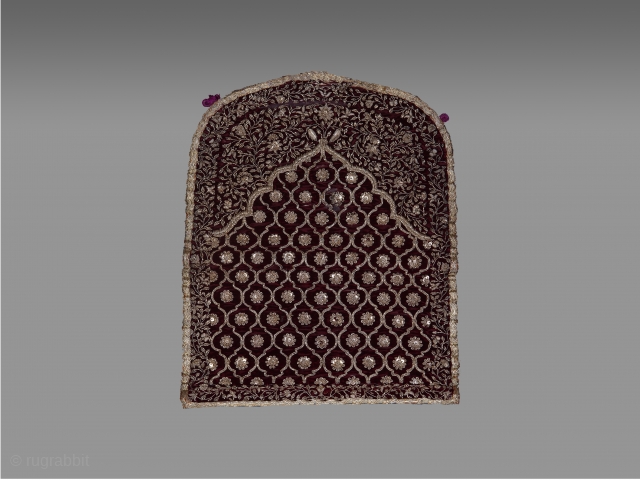 • TEMPLE WINDOW HANGING •
Featuring this royal burgundy window cover with the richness of gold and purity.
A real offering to god, it has zardozi work done.
It's a pair of two.

Hailed from Delhi,  ...