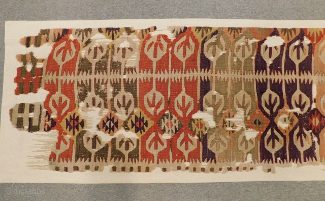 Central Anatolian Aksaray Kilim fragment Size.278x60 Cm                          