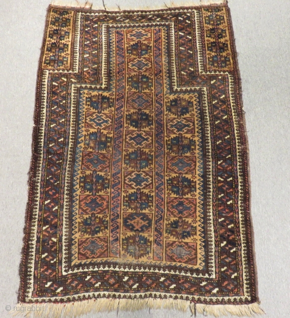 Antique Baluch Prayer Carpet Size.132x94cm                            