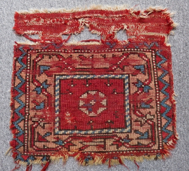 Antique West Anatolian Bagface Size.44x31 Cm                           