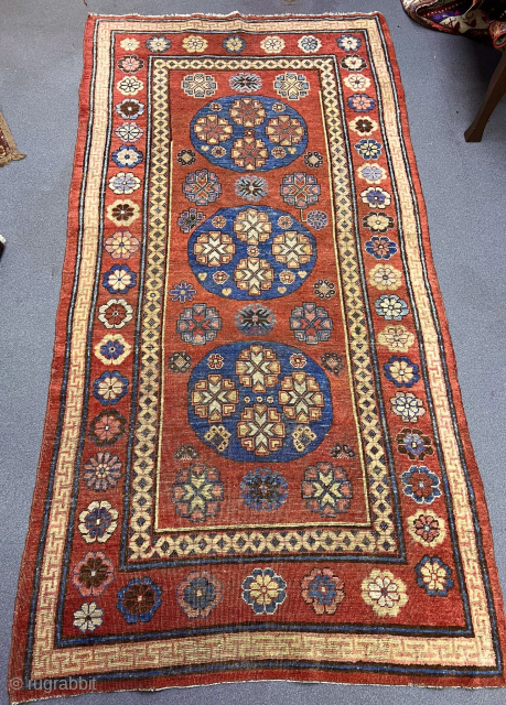 Second 19th Century Khotan Rug Size 250x130 Cm                         