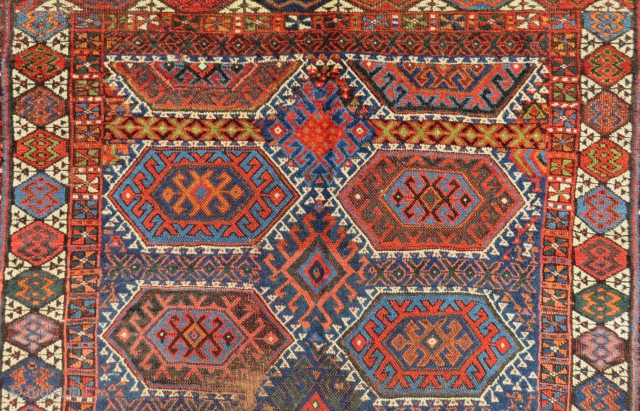 Second 19th Century Pesian Jaff Rug Size.210x130 Cm                         