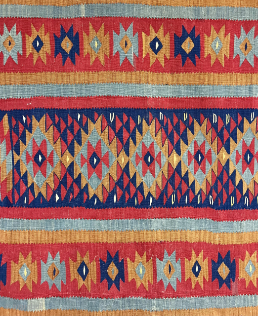 Second 19th Century Manastir Kilim Size 225x160 Cm                         