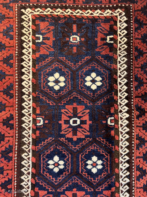 Antique Baluch Rug full Pile And  All Colors Natural Size 190x90 Cm                    