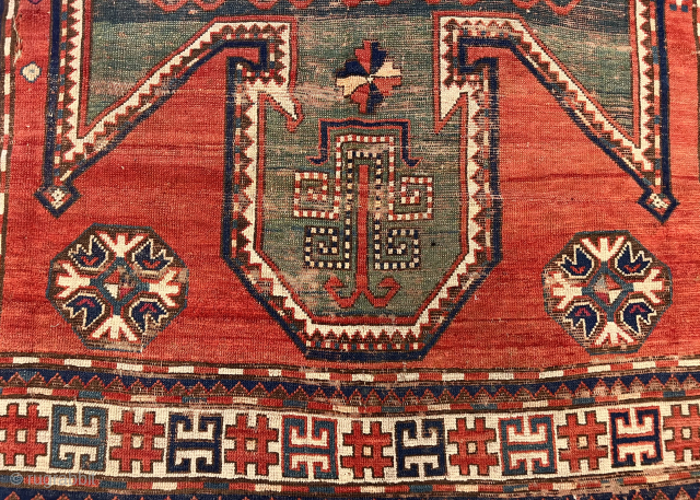 Antique Caucasian Sewan Rug fragment Size.180x130 Cm                          