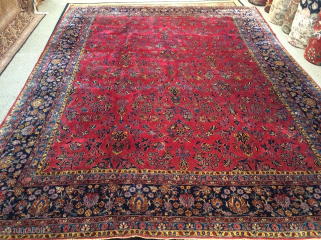  Manchester Kashan. Excellent wool quality and in great condition for its age. No rips, slits, holes and has very good pile. A few small old repairs. This rug has a true  ...