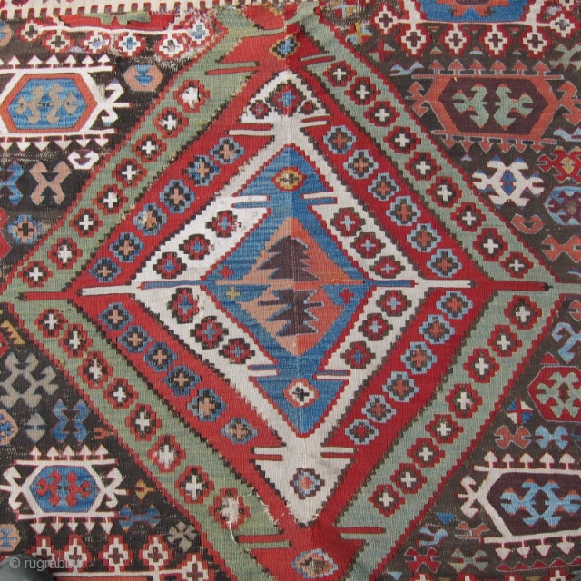 C.Anatolian kilim, 8'7' x 9"  2.74m x 2.44m, 3rd qtr.19th C. or earlier.  Recently purchased from a family who has owned it for over 95 years, this Central Anatolian kilim  ...