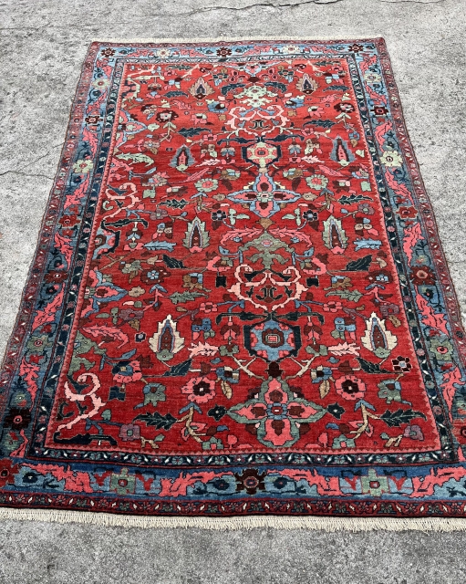 Wagireh Ornak Bidjar Halvaie sample rug 
1920
Shiny wool great condition                       