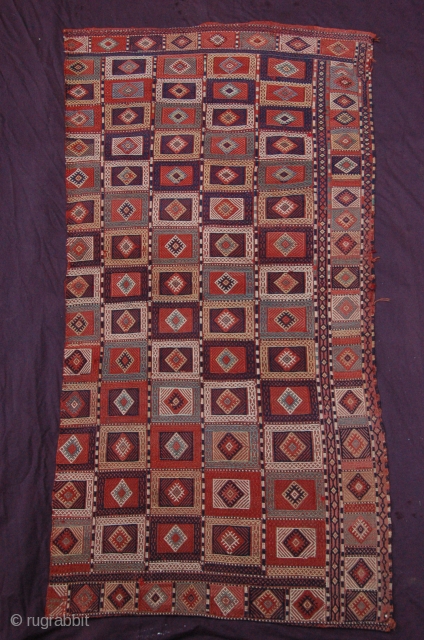 Verneh Azerbaijan, South Caucasus 177 x 86 cm (5ft 11" x 2ft 10") Last quarter 19th century all natural dyes colours: red, blue, dark blue, white, yellow, green
     