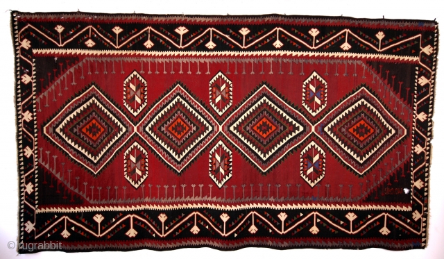 Kilim, 360 x 200 Cm. Karabach, dated 1912. 
Armenian caracters. see detail photo - it says something like 5 Februari than 1912 and after the date two caracters, and a hole behind  ...