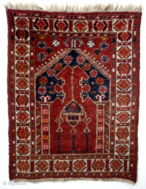 prayer rug, Abu Dahria area, mid 20th century. 
110 x 83 Cm. 
SOLD                    