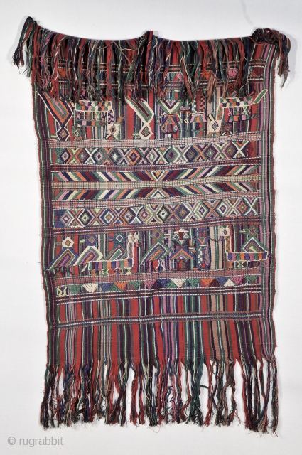 Servilletta -- Old  - 1930-40 - Guatemalan textile in excellent condition and of very high quality
Utility cloth used by women - cotton with cotton brocade yarns in single face supplementary weft  ...