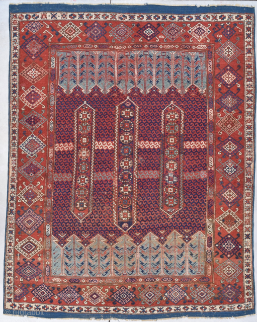 Antique Turkish Yuncu Oriental Rug 6’0” X 7’8” #7891
Age: Circa 1775-1800

https://antiqueorientalrugs.com/product/antique-turkish-yuncu-oriental-rug-60-x-78-7891/                      