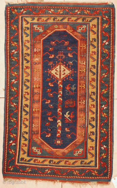 #6020 Megri Antique Turkish Rug 3’3″ X 5’3″

This mid 19th century Megri or Makri antique Oriental carpet measures  3’3″ x 5’3″ (100 x 161 cm). It has a single panel in  ...