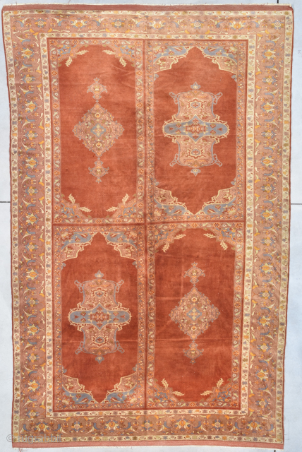 Antique Amritsar Oriental Rug 7’4” X 11’4” #8012 This circa 1900 Amritsar antique carpet from India measures 7’4” X 11’4”. It is a very finely woven rug with beautiful softly spun wool.  ...