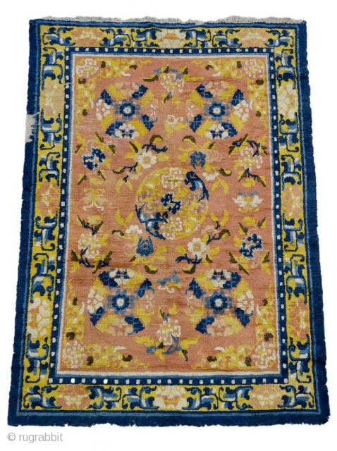 #7341 Antique Ningxia Rug
This first-quarter 19th-century Ningxia measures 4’2” x 5’11” (128 x 182cm). This rug is in  99% full pile condition with the exception of an area in the outer  ...