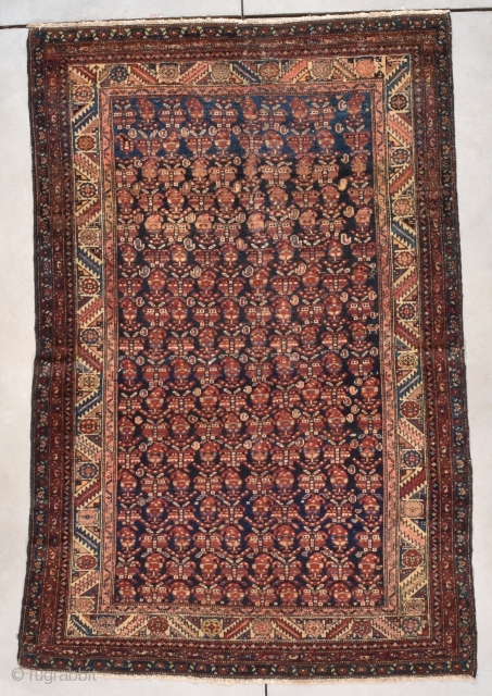 Antique Shirvan Oriental Rug 4’6” X 7’0” #7852
This circa 1890 antique Shirvan Oriental rug measures 4’6” X 7’0”. It has a paisley motif in a couple of colors of red, some blue  ...