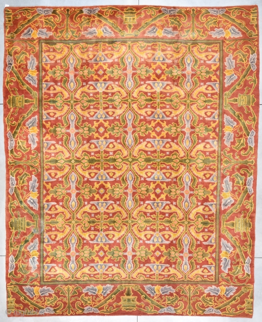 Antique European Rug  #7942
Price on Request
Size: 13’5” X 16’6”


This gigantic European rug measures 13’5” X 16’6”. It is most probably a Donegal rug and possibly designed by Voysey. I don’t know  ...