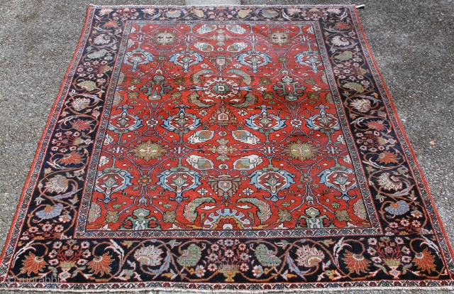 Persian Heriz Carpet
108" x 140"
Condition- Low Pile                          