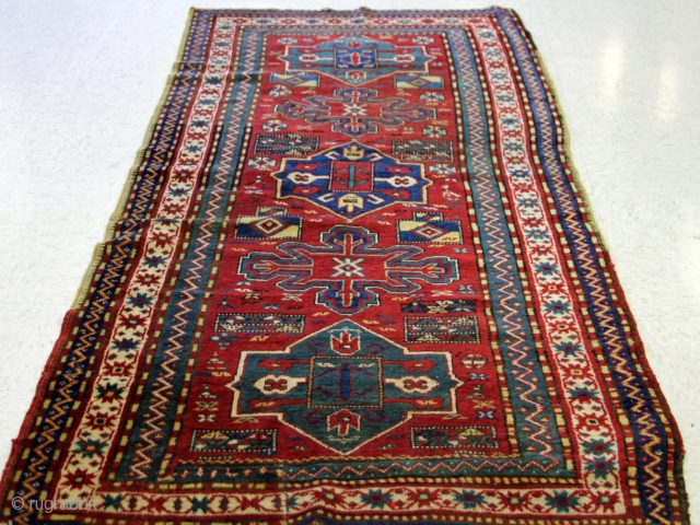 Early 20th Century Caucasian Runner
Good Pile
45" x 101"                         