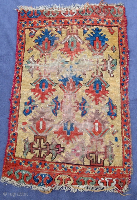 Konya yastik, early 19th century, 21" X 20"[54 X 51cm]                       