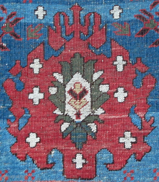 Avar rug with wonderful colors, circa 1800, 77" x 39"[196 x 99cm]                     