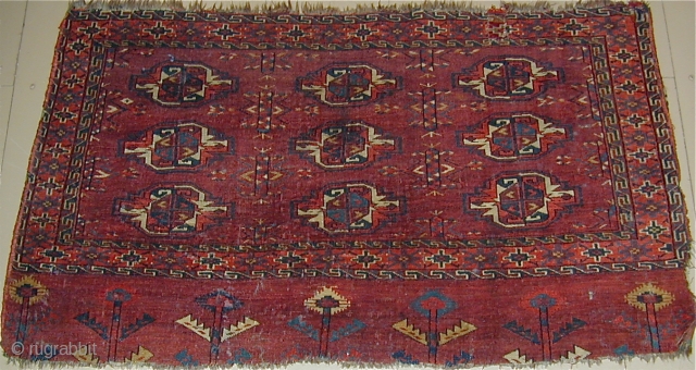       Very colorful  Yomud Chuval, early 19th. century, needs to be washed,50'' X 26''(127 X 66cm)           