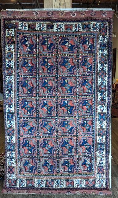 Antique Kurd Rug, from E.Persia, circa 1920 or before with a wonderful range of natural dyes, in excellent condition for the age with a unique design. size 4 by 7, you can  ...