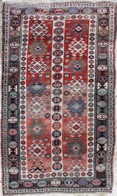 Antique Caucasian Kazak Rug

	
Category:Antique
Origin:Caucasian 	
City/Village:Kuba
Size cm:120 x 230
Size ft:4'0'' x 7'8''
Code No:R4813
Availability:In Stock
Price:On Request

This rug is over hundred years old and some minor damage         