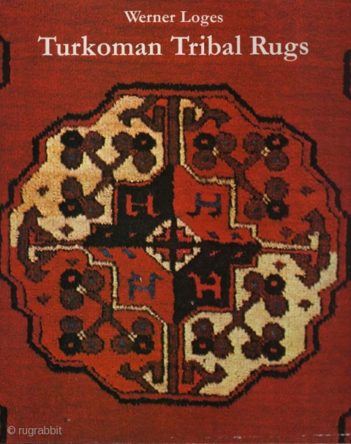 Turkoman Tribal Rugs
Loges, Werner
Munich: Humanities Press, 1980.

204 pp. 117 color plates. 10.5 x 9.5 Hardback in dustjacket in Very Good condition. Minor foxing on edges. Item #BOOKS000064I 
ISBN: 0391017365 

GWO 1596. One  ...