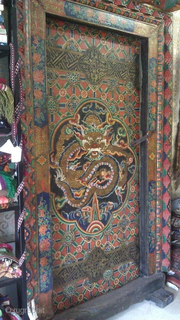 18th Century Tibet Door size: 68" X 48"                         