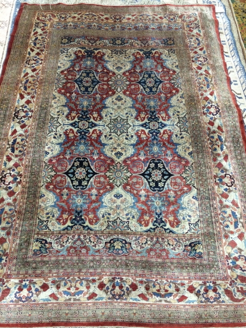 Silk Tabriz Size 4.5 x 6.3 Excellent condition.                         