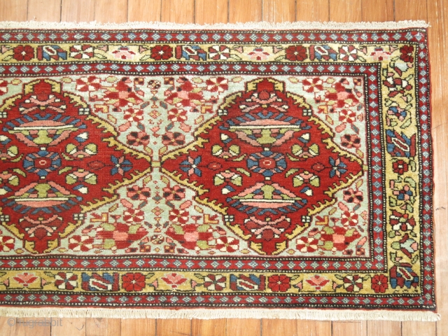 Antique NW Persian Tafresh Panel Rug.  Extremely fine and gorgeous.   4'3'' wide x1'7'' length.

Please feel free to ask any and all questions.

Entire inventory online at www.rugsrusonline.com    