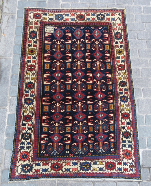 Caucassian Kuba Shirvan rug with date and some arabic letter all original and very nice condition Circa 1905               