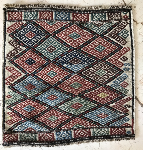 Caucasian Werne technique bag face, wonderful colours and excellent condition.
Size: 50x50 cm
Circa: 1905-1910                    