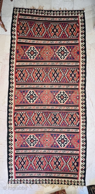 Antique Kilim nice colors and nice condition 
İf you need any more information please contact sahcarpets@gmail.com or for Whatsapp +905358635050 
Thank you very much 
#kilim #art #handmaderug      