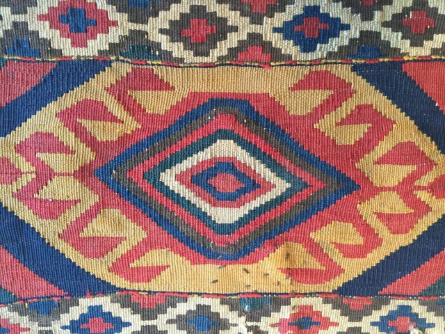 Caucasian Mapfhrash Kilim Panel very nice colors Circa 1900                        