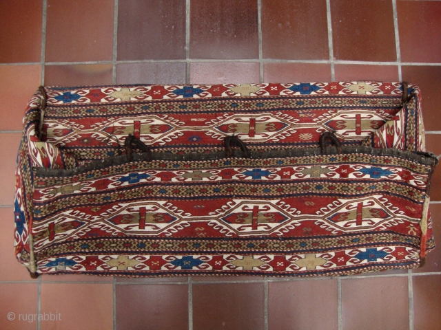 Karabag Beddingbag (Mafrash), Excellent condition, No repair, 19th century, 100 x 50 cm.                    